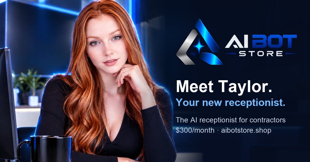 Meet Taylor, your new receptionist: the AI receptionist for contractors from AI Bot Store